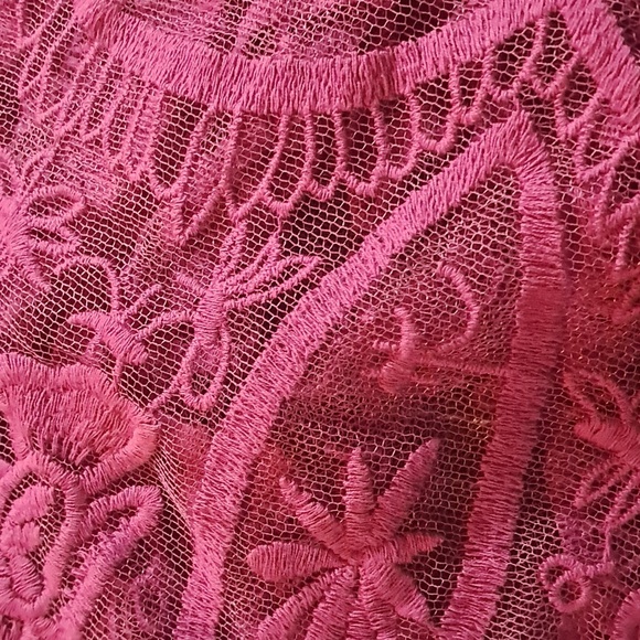 Jen's Pirate for Free People Teardrop Pixie Lace Dress Size L Sheer Missing Slip - Picture 7 of 8